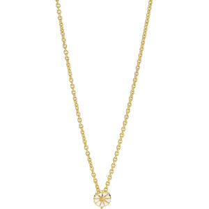 Lund Copenhagen marguerit halskæde med mat hjerte - 902030-M