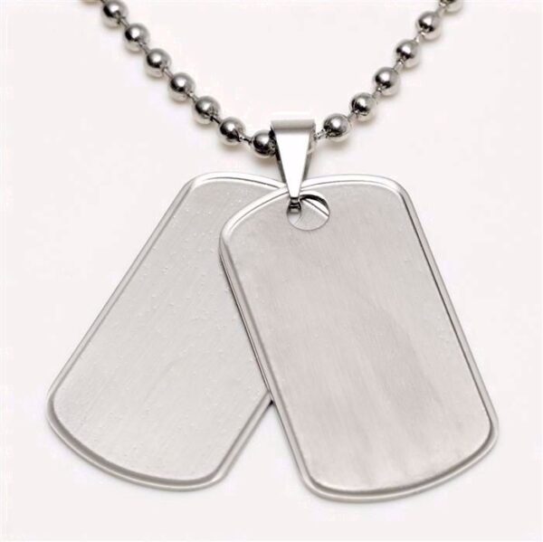 Herre halskæde med 2 dog tags