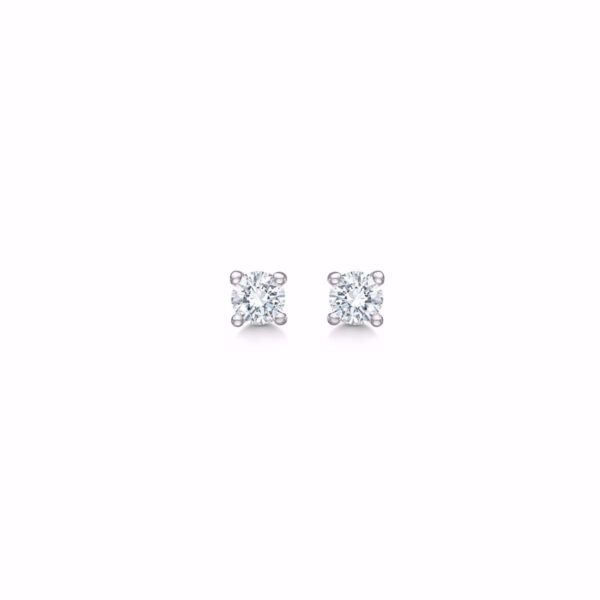 Diamant ørestikker i 14 kt hvidguld 0,05WSI – Guld & Sølv Design 559314HV