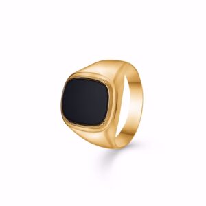 G&S Design herrering 8 kt guld sort onyx 6906