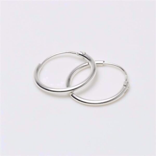G&S Design sølv creoler hoops øreringe 15mm 284015
