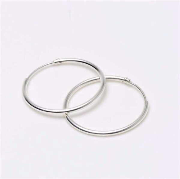 G&S Design sølv creoler hoops øreringe 25mm 284215