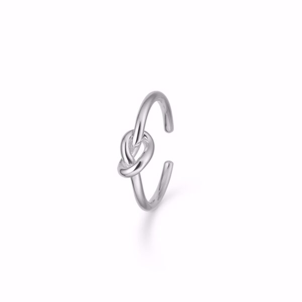 Guld & Sølv Design knude ring i sølv 1923
