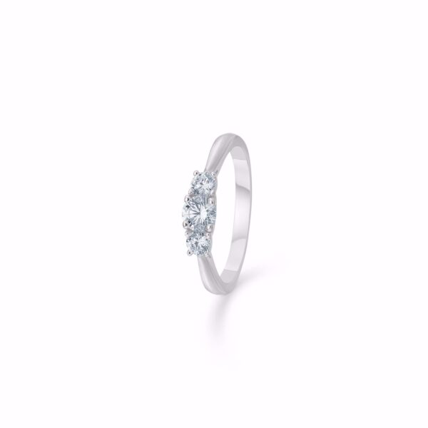 Guld & Sølv Design sølv ring m. zirkonia sten 2634