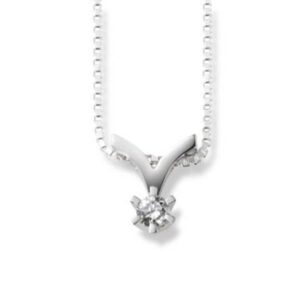 Diamant vedhæng 14 kt rødguld & hvidguld - Diamond Star ombytningsserie