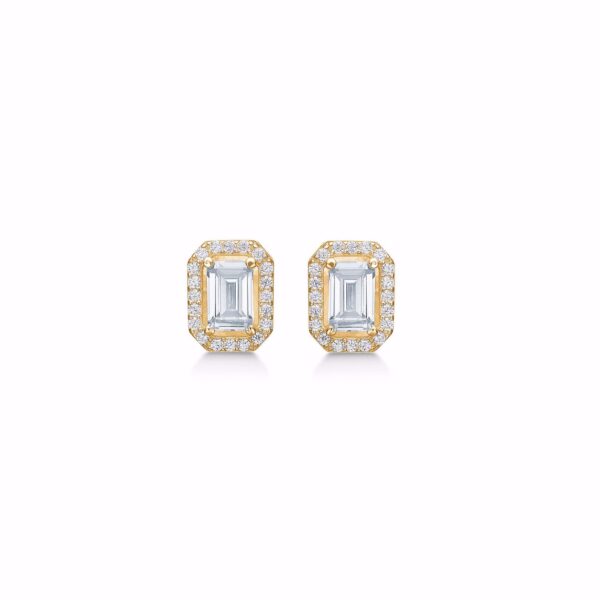 G&S Design 8 kt guld baguette ørestikker 8375