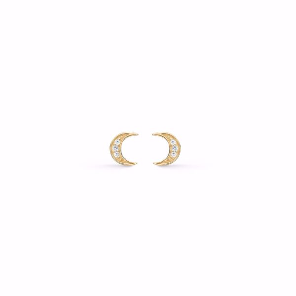 Seville Jewelry 8 kt guld måne ørestikker 5610