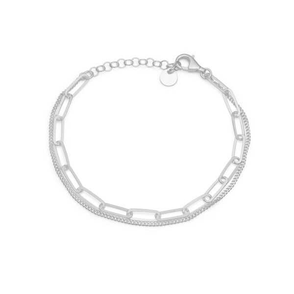 Seville Jewelry dobbelt armbånd i sølv 8965