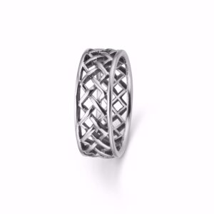 G&S Design sølv herrering med flet 2607