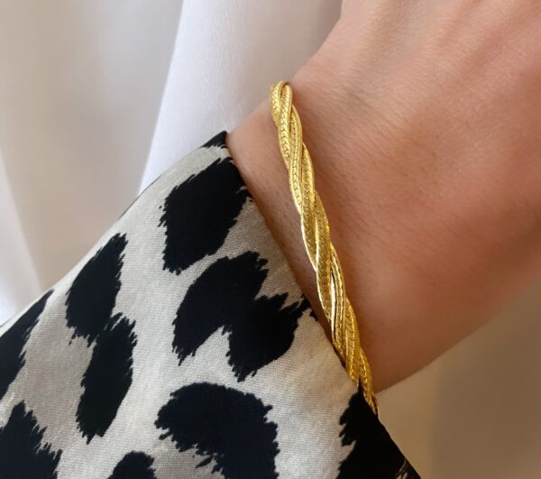 Seville Jewelry flad slange armbånd forgyldt 8973/F