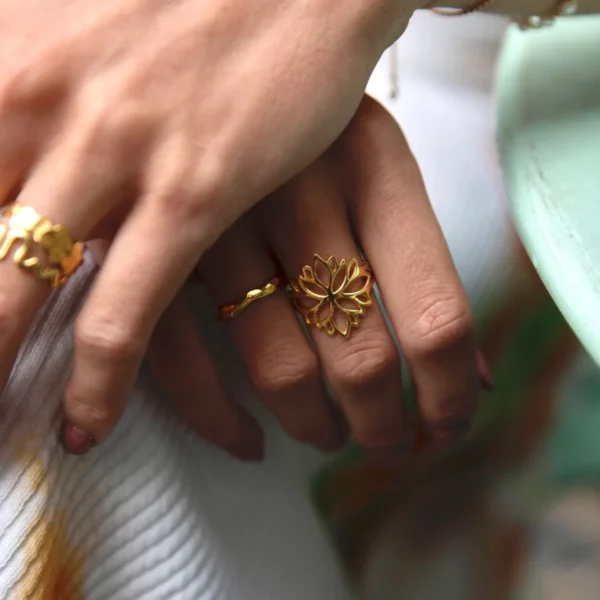 Mie Moltke x Izabel Camille lotus ring forgyldt a4172gs - Image 2