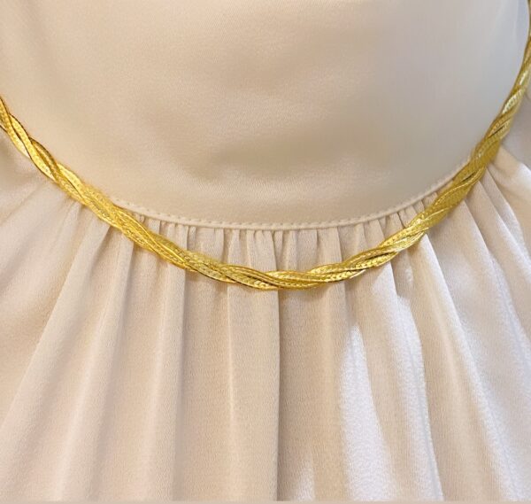 Seville jewelry 8973-42-F Flettet flad slange halskæde