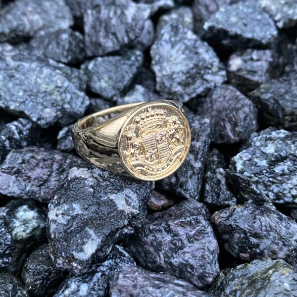 G&S Design guldfarvet stål signet ring til mænd 2640 - Image 2