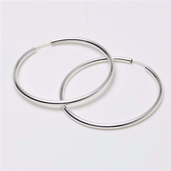 G&S Design sølv creoler 50mm - 2803315