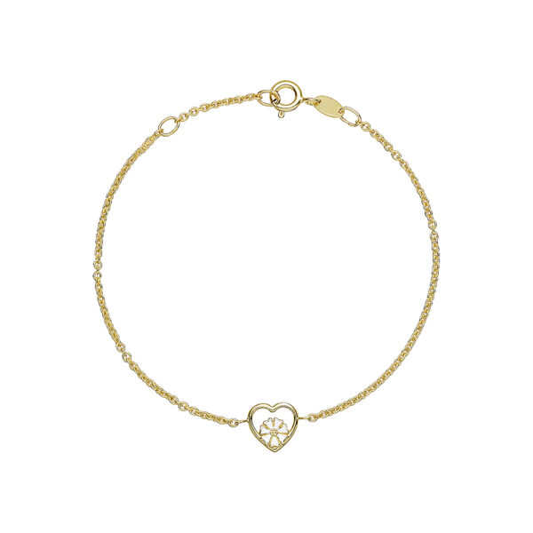 Lund Copenhagen marguerit hjerte armbånd 90124919-M
