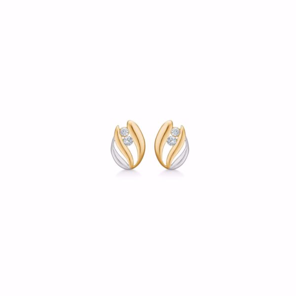 G&S Design 2 farvet ørestikker 8 kt guld 5636/08
