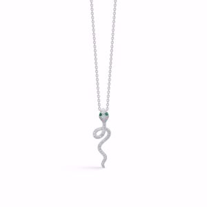 Seville Jewelry slange halskæde med zirkonia sten 1993/3