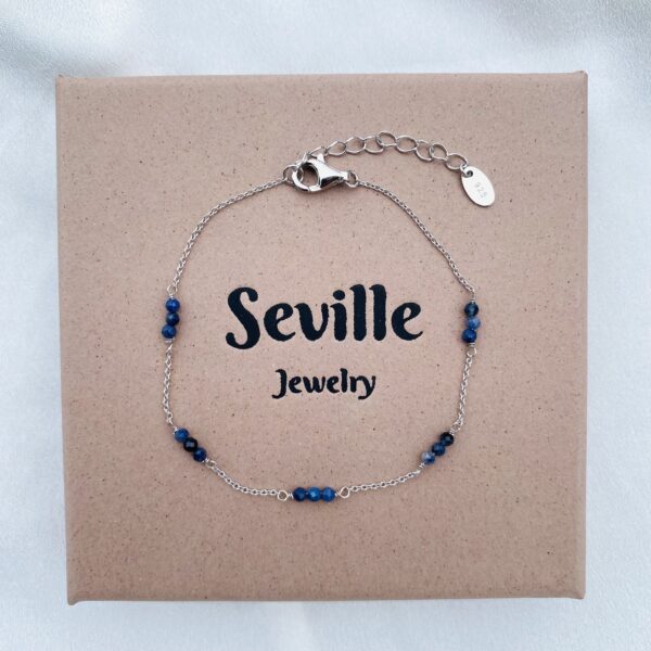 Seville Jewelry sølv armbånd med blå kvarts 8993