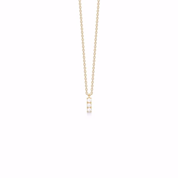 Seville Jewelry forgyldt halskæde med ferskvandsperler 1992-3
