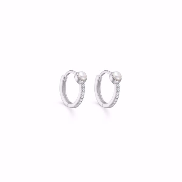 Seville Jewelry perle creoler 11,5mm sølv 11443