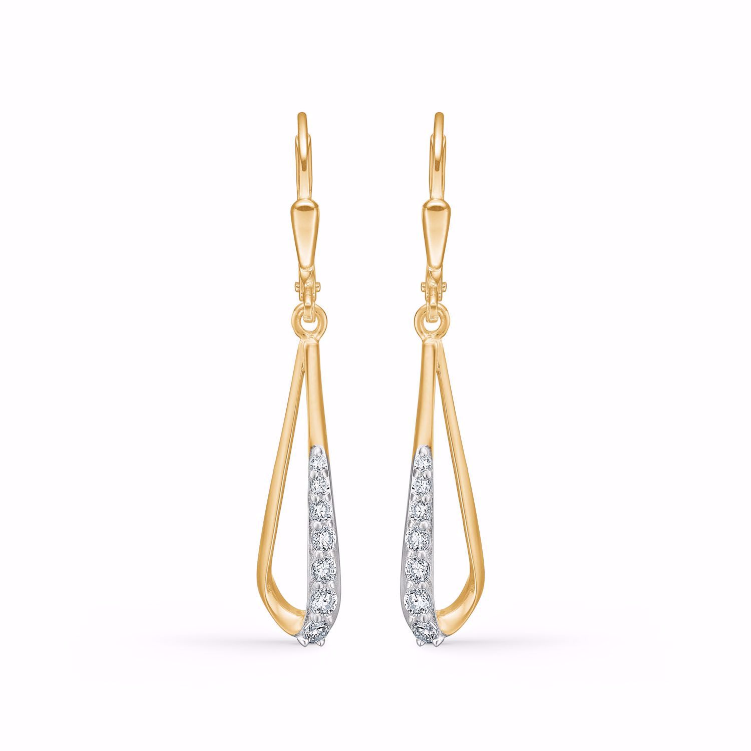 Guld & Sølv Design 8kt guld ørehængere 5656/08