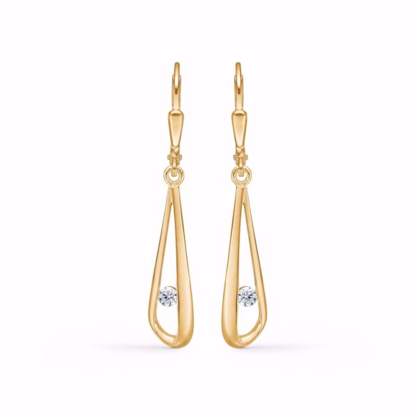 Guld & Sølv Design 8kt guld ørehængere 5657/08