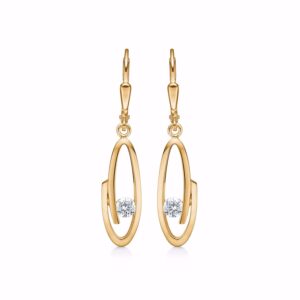 Guld & Sølv Design 8kt guld ørehængere 5658/08