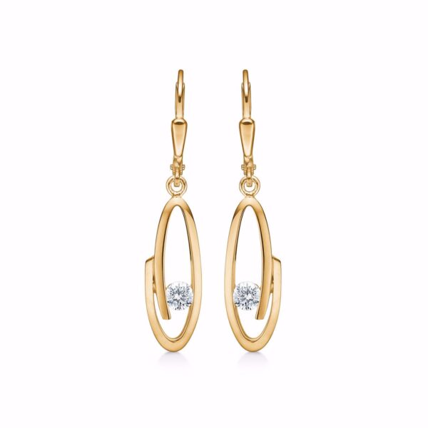 Guld & Sølv Design 8kt guld ørehængere 5658/08