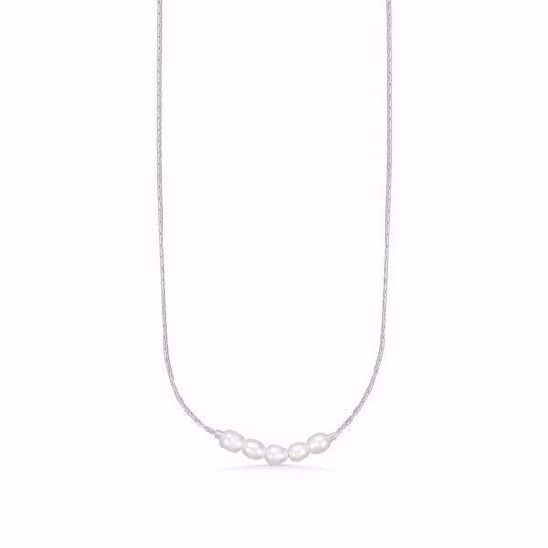 Seville Jewelry sølv halskæde med ferskvandsperler 8996/45