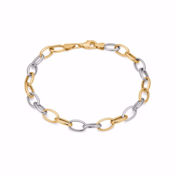 Guld & Sølv Design 2 farvet 8kt guld armbånd 9259/08