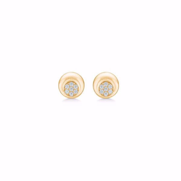 8 karat guld ørestikker med zirkonia sten - Guld & Sølv Design 5667/08