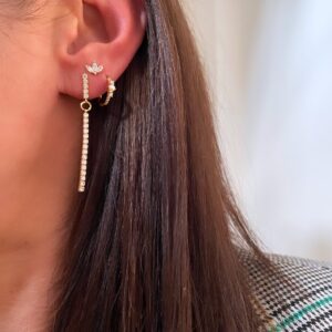 Seville Jewelry aflange zirkonia øreringe forgyldt 11499/F