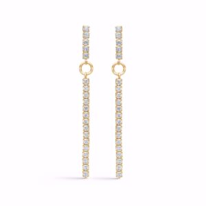 Seville Jewelry aflange zirkonia øreringe forgyldt 11499/F