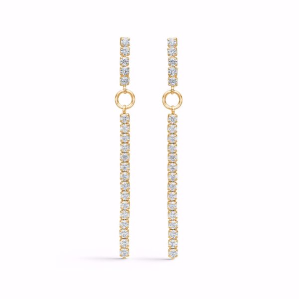 Seville Jewelry aflange zirkonia øreringe forgyldt 11499/F