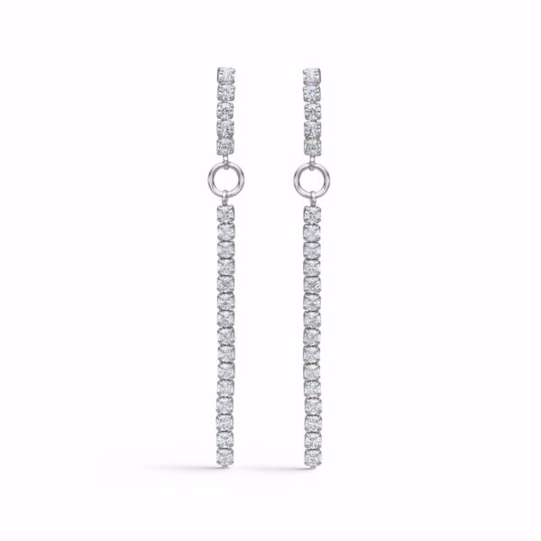 Seville Jewelry aflange zirkonia øreringe sølv 11499