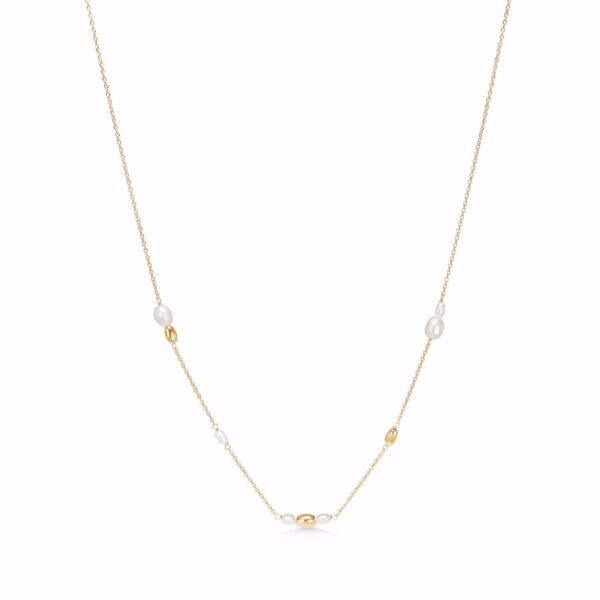 Seville Jewelry forgyldt perle halskæde 81007/45/F