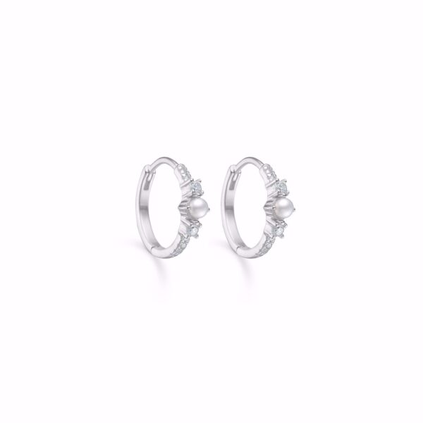 Seville Jewelry 13mm sølv perle creoler 11506