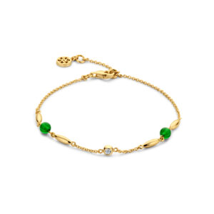 Spirit Icons forgyldt Cornelia armbånd grøn 20482