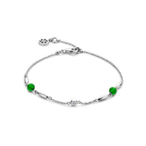 Spirit Icons sølv Cornelia armbånd grøn 20481