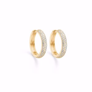 Zirkonia creoler forgyldt 17,5mm - Guld & Sølv Design 11482/F
