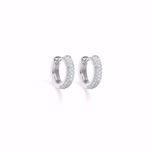 Zirkonia creoler sølv 12,5mm - Guld & Sølv Design 11481
