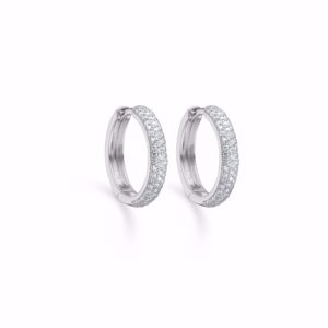 Zirkonia creoler sølv 17,5mm - Guld & Sølv Design 11482