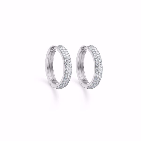 Zirkonia creoler sølv 17,5mm - Guld & Sølv Design 11482