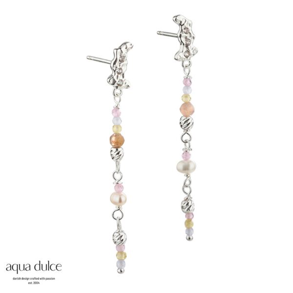 Aqua Dulce øreringe PRETTY PASTEL sølv 5256