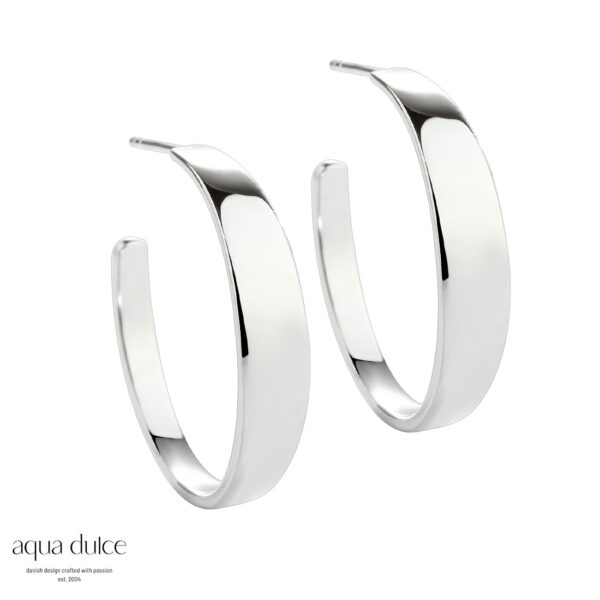 Aqua Dulce BB hoops 30mm sølv 5264