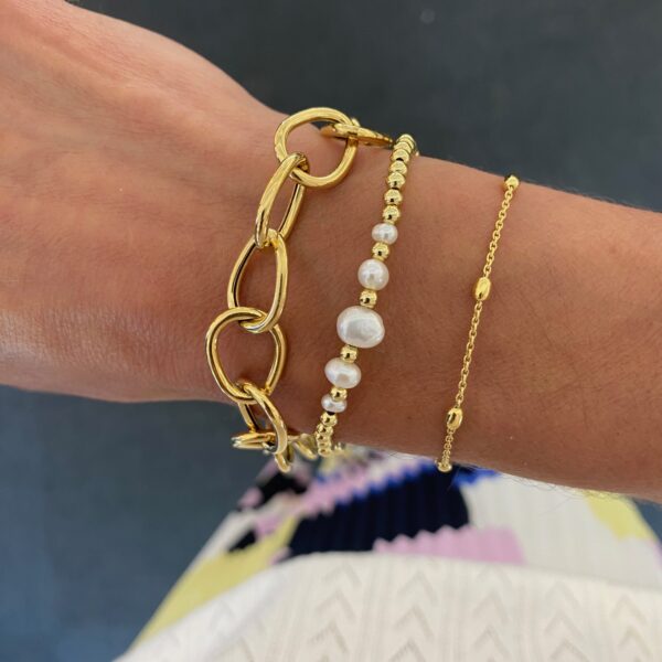 Forgyldt armbånd med kugler 8904/F - Image 2