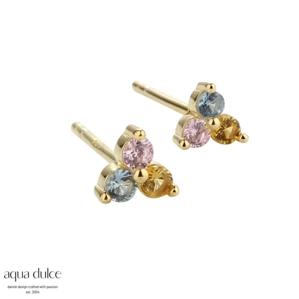 Aqua Dulce GUNNVA PASTEL ørestikker forgyldt 5285