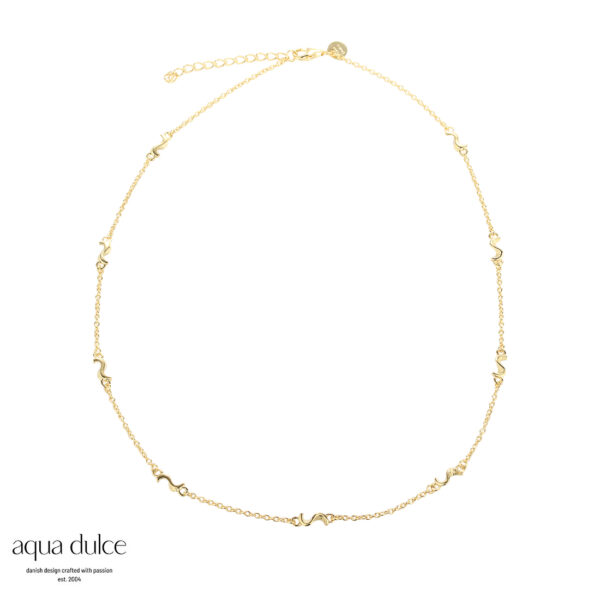 Aqua Dulce RHUMBA SIMPLE halskæde forgyldt 5229