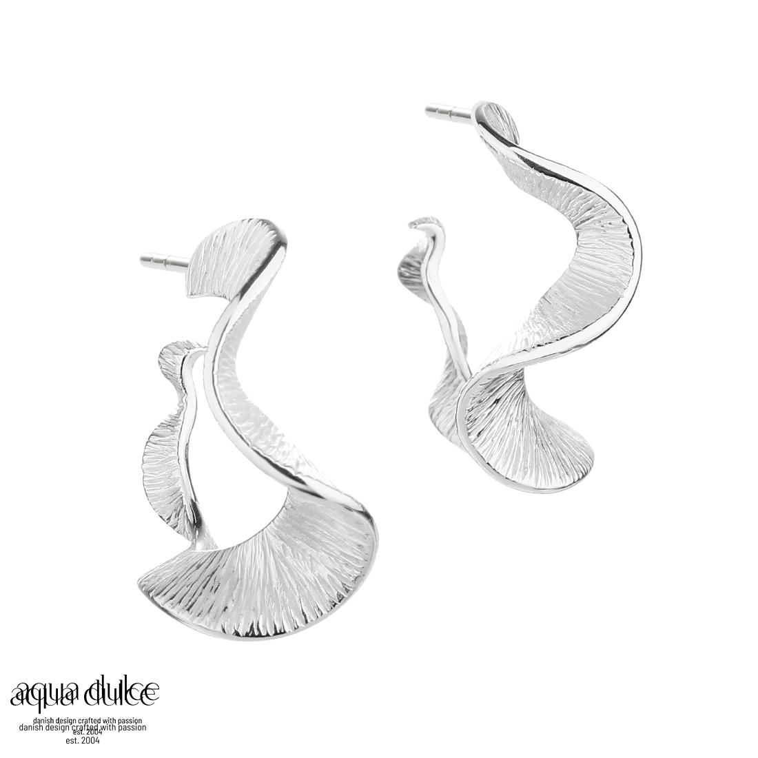 Aqua Dulce RHUMBA hoops 30mm sølv 5099