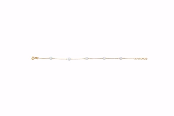 Guld & Sølv Design perle armbånd 8kt guld 9268/08